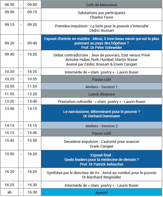 Aperçu du programme